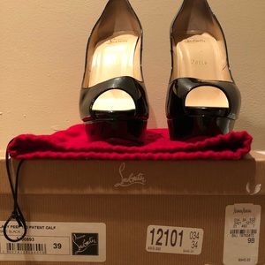 Black Lady Peep 150 Patent Calf size 39